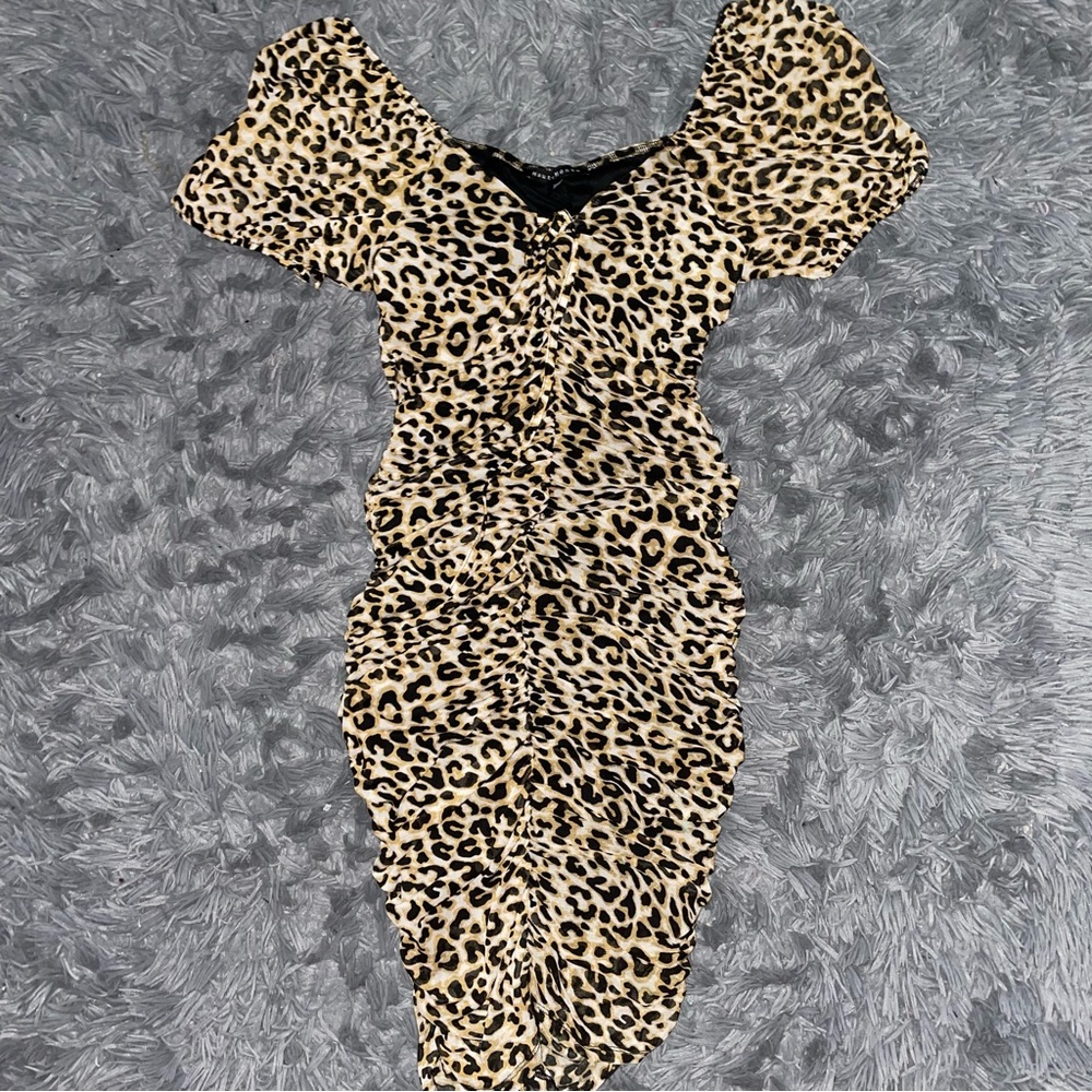 Cheetah Print Scrunch Dress